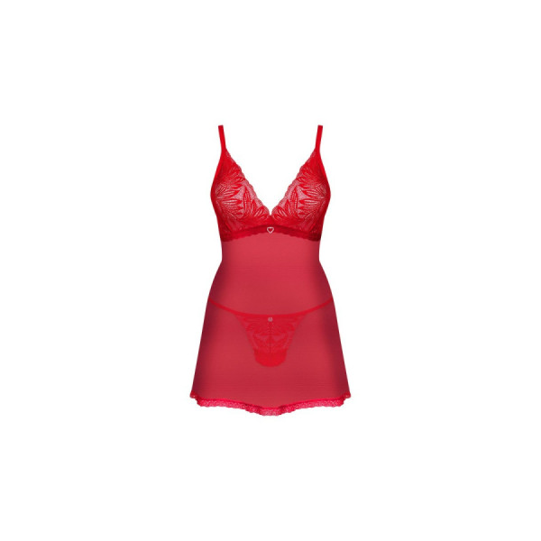 Chilisa babydoll et string - Rouge
